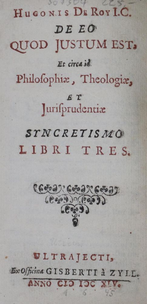Große Abbildung Nr.1: 130-300 Roy,H.de.: (Alte Drucke, Handschriften und Theologie)