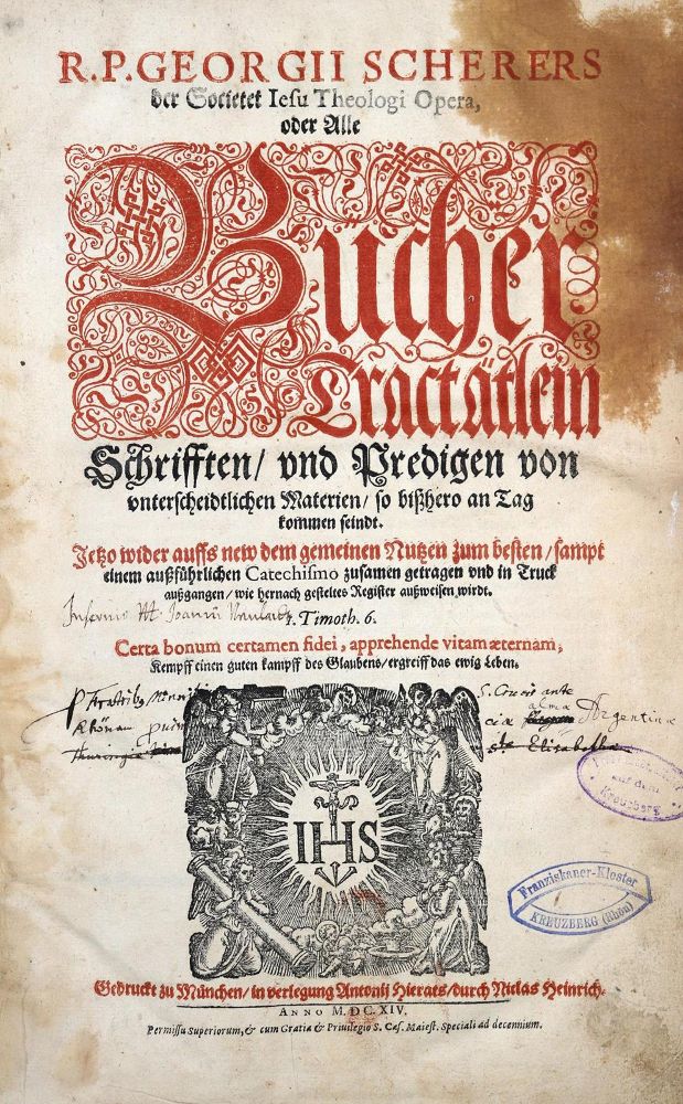 Große Abbildung Nr.1: 130-320 Scherer,G.: (Alte Drucke, Handschriften und Theologie)