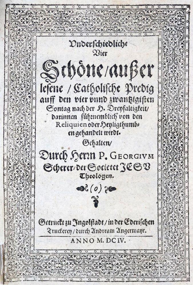 Große Abbildung Nr.1: 130-321 Scherer,G.: (Alte Drucke, Handschriften und Theologie)