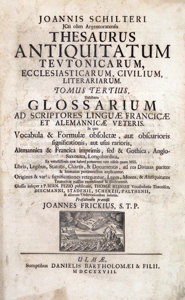 Große Abbildung Nr.1: 130-322 Schilter,J.: (Alte Drucke, Handschriften und Theologie)