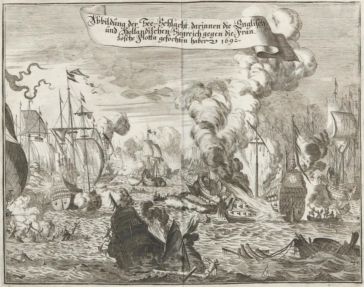 Große Abbildung Nr.1: 130-3275 Seeschlachten von Barfleur und La Hougue.: (Ausland, Frankreich)