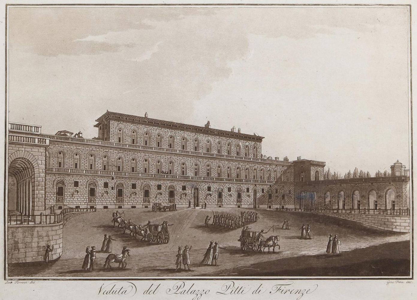 Große Abbildung Nr.1: 130-3333 Veduta del Palazzo Pitti di Firenze.: (Ausland, Italien)