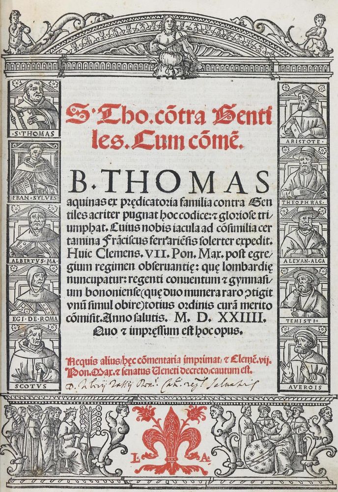 Große Abbildung Nr.1: 130-343 Thomas von Aquin.: (Alte Drucke, Handschriften und Theologie)