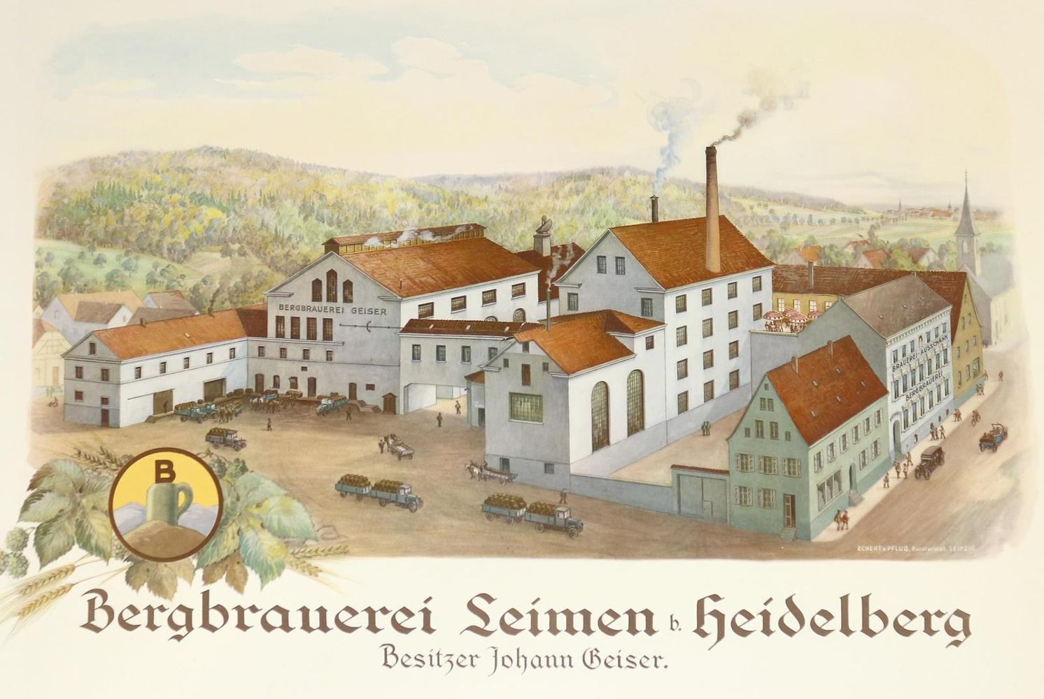 Große Abbildung Nr.1: 130-3478 Bergbrauerei Leimen b. Heidelberg.: (Plakate)