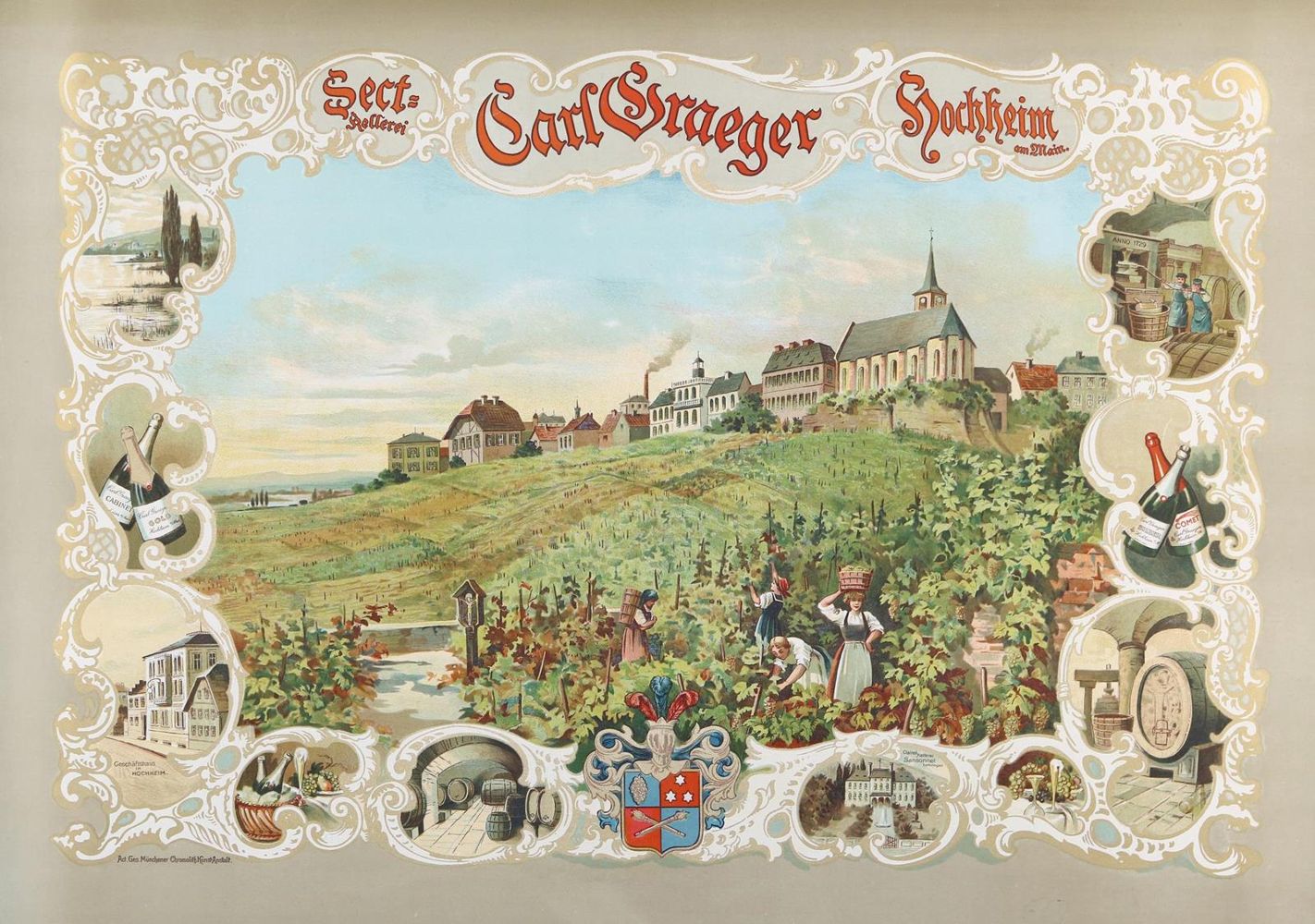 Große Abbildung Nr.1: 130-3522 Sect-Kellerei Carl Graeger Hochheim am Main.: (Plakate)