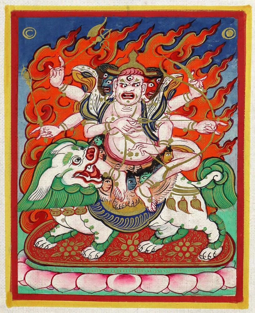 Große Abbildung Nr.1: 130-3567 Miniaturmalerei.: (Künstlergraphik, Asien)