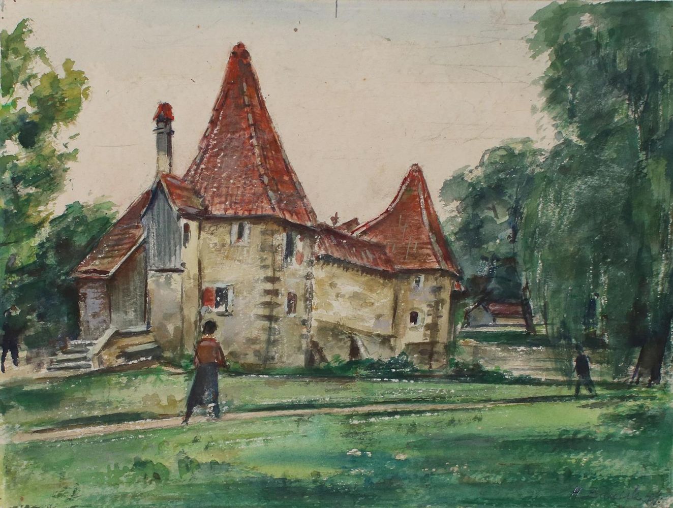 Große Abbildung Nr.2: 130-3572 Bäuerle, Hermann: (Künstlergraphik)