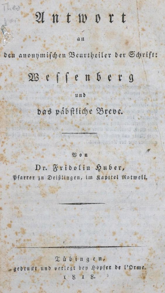 Große Abbildung Nr.1: 130-359 Huber,F.: (Wessenberg)