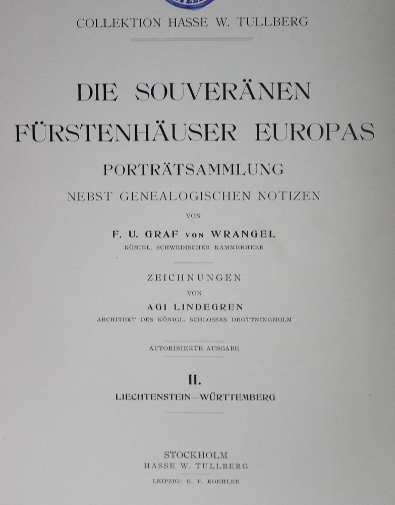 Große Abbildung Nr.1: 130-370 Wrangel,F.U.v.: (Genealogie und Heraldik)
