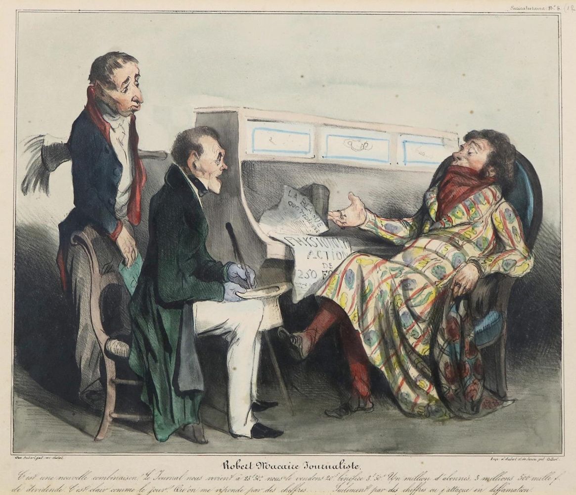 Große Abbildung Nr.1: 130-3961 Daumier, Honore.: (Künstlergraphik, Karikatur, Journalismus)