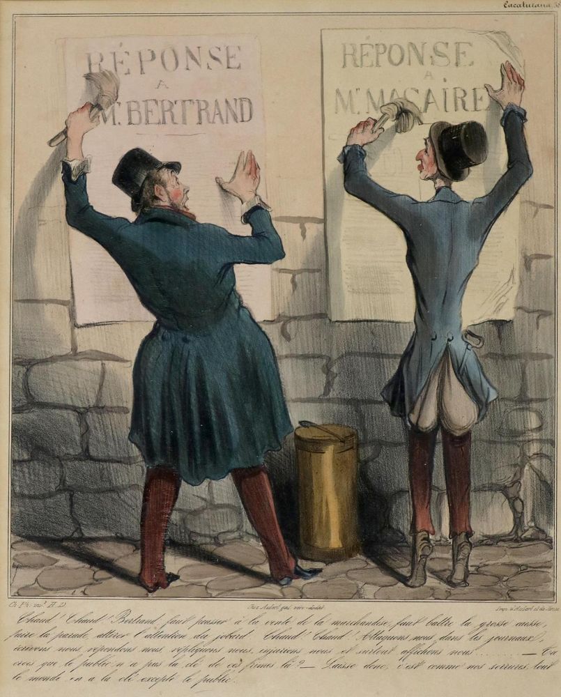 Große Abbildung Nr.2: 130-3961 Daumier, Honore.: (Künstlergraphik, Karikatur, Journalismus)