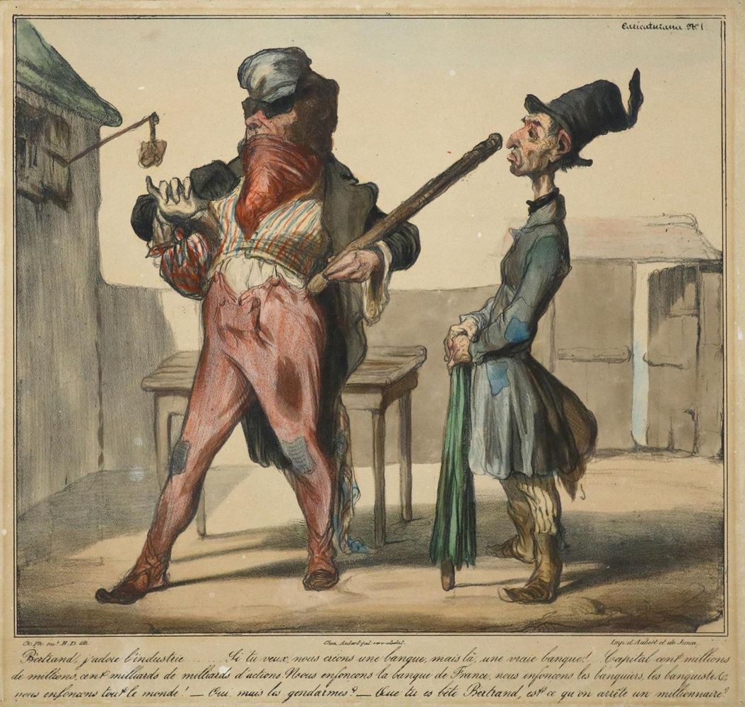 Große Abbildung Nr.1: 130-3965 Daumier, Honore.: (Künstlergraphik, Karikatur, Wirtschaft)