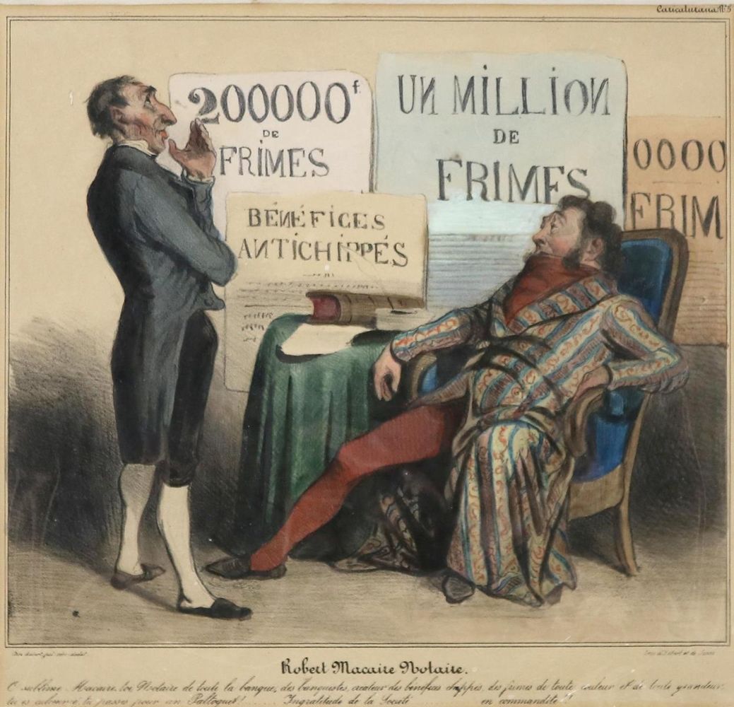 Große Abbildung Nr.2: 130-3965 Daumier, Honore.: (Künstlergraphik, Karikatur, Wirtschaft)