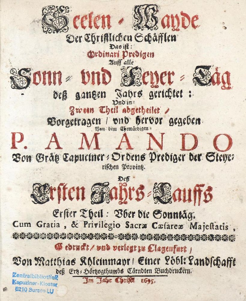 Große Abbildung Nr.1: 130-4 Amandus von Graz.: (Alte Drucke, Handschriften und Theologie)
