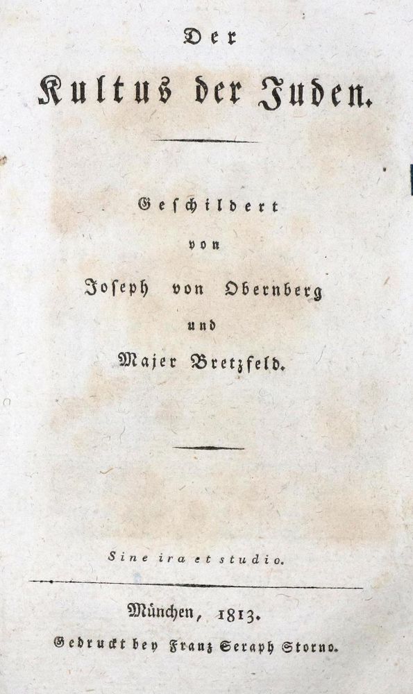 Große Abbildung Nr.2: 130-406 Obernberg,J.v., M.Bretzfeld u. F.L.zu Stolberg.: (Judaica)