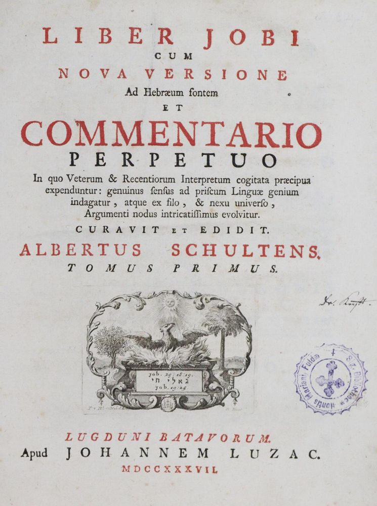 Große Abbildung Nr.1: 130-408 Schultens,A.: (Judaica)