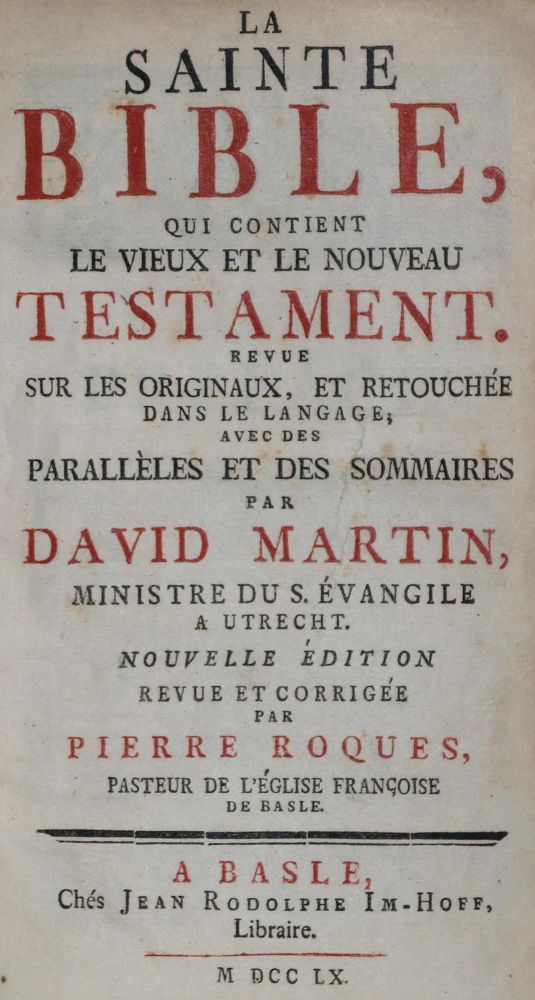Große Abbildung Nr.1: 130-41 Biblia gallica.: (Bibeln)