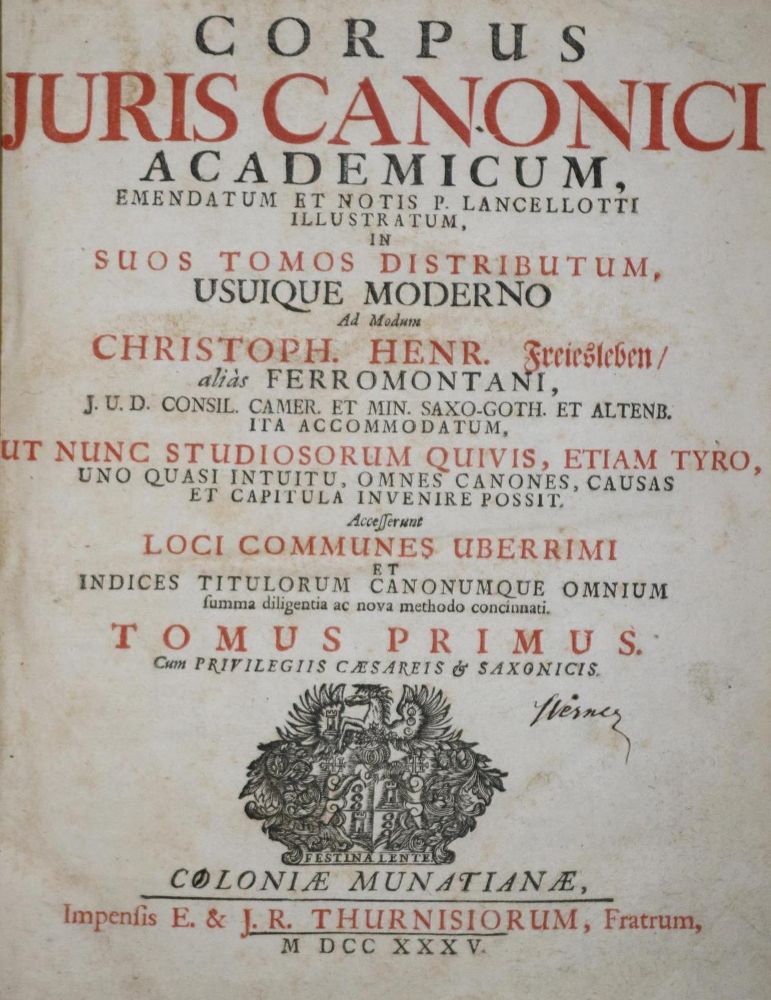 Große Abbildung Nr.1: 130-418 Freiesleben,C.H.: (Juridica und Kriminologie)