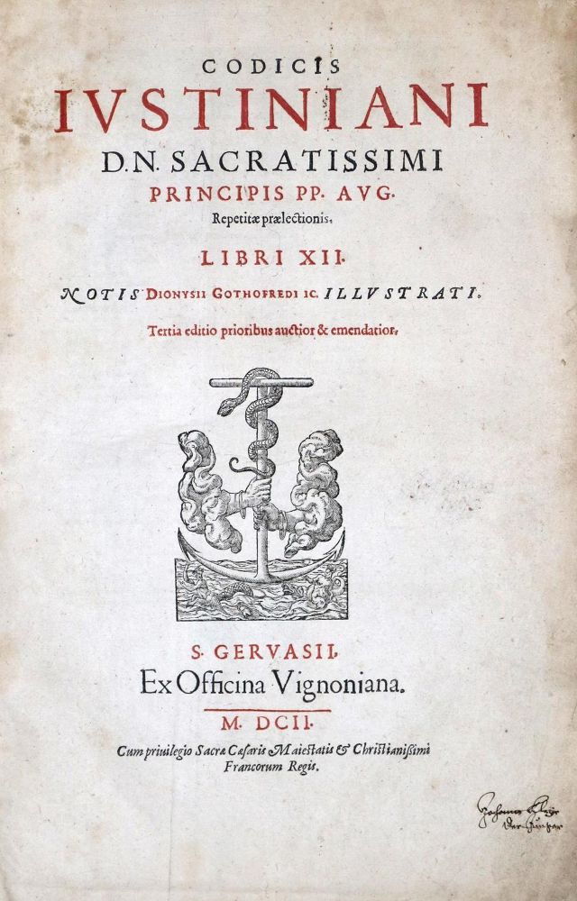 Große Abbildung Nr.1: 130-423 Justinianus I.: (Juridica und Kriminologie)