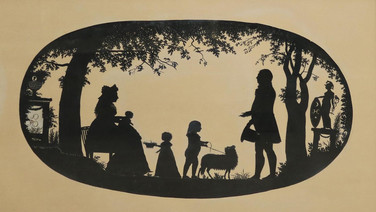 Große Abbildung Nr.1: 130-4312 Silhouette.: (Künstlergraphik, Scherenschnitt, Osterrieth)
