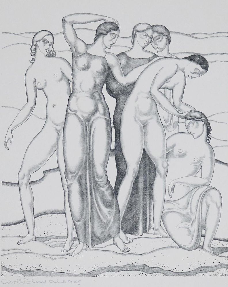 Große Abbildung Nr.1: 130-4345 Schwalbach, Carl: (Künstlergraphik)