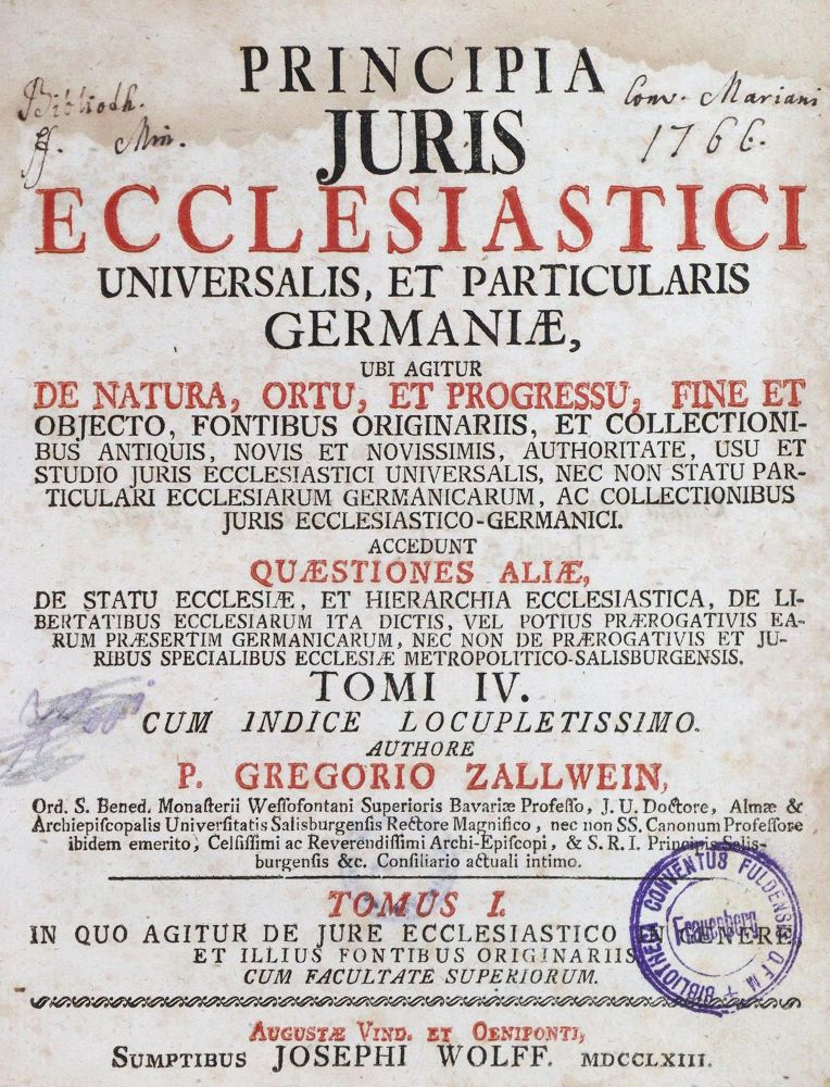 Große Abbildung Nr.1: 130-440 Zallwein,G.: (Juridica und Kriminologie)