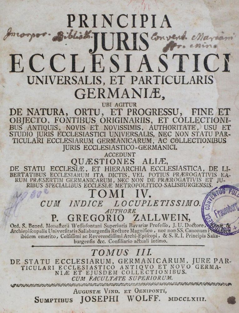 Große Abbildung Nr.2: 130-440 Zallwein,G.: (Juridica und Kriminologie)