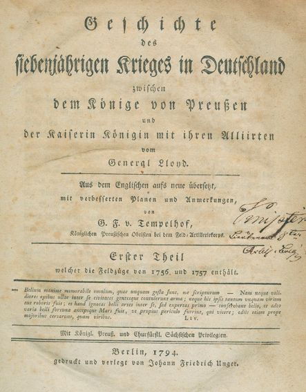 Große Abbildung Nr.1: 130-489 Lloyd,(H.H.E.) u. G.F.v.Tempelhof.: (Militaria)