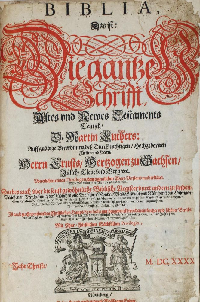 Große Abbildung Nr.1: 130-49 Biblia germanica.: (Bibeln)