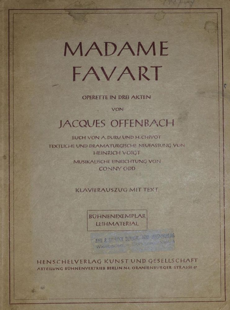 Große Abbildung Nr.1: 130-531 Offenbach,J.: (Musik)