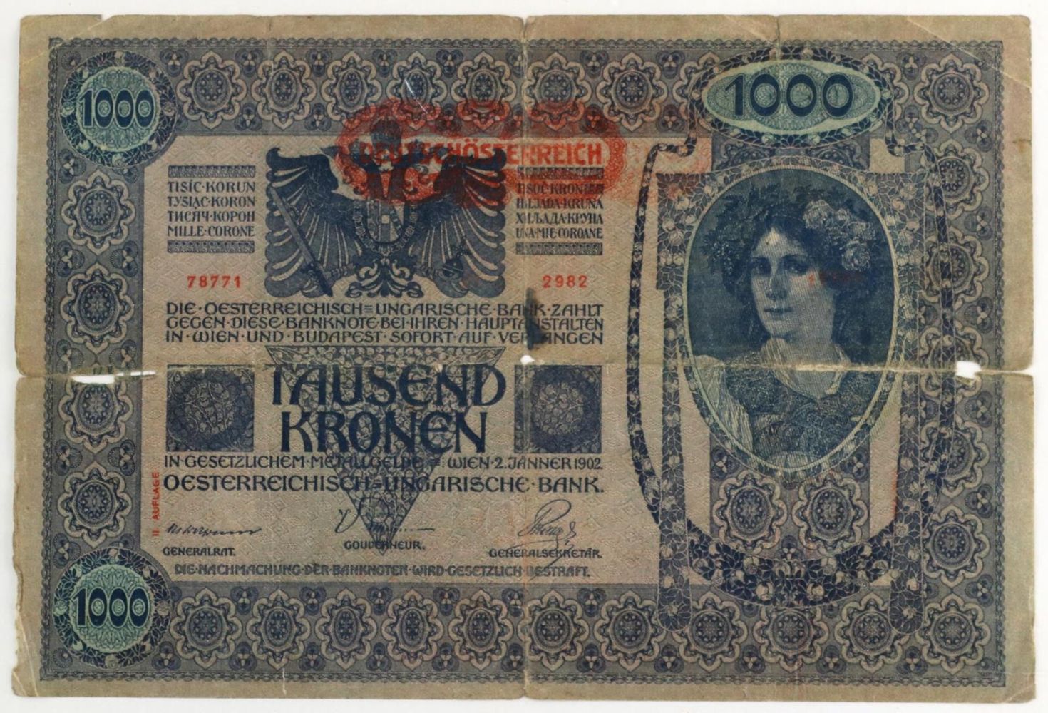 Große Abbildung Nr.1: 130-549 Banknoten.: (Numismatik u. Siegelkunde, Medaillen)