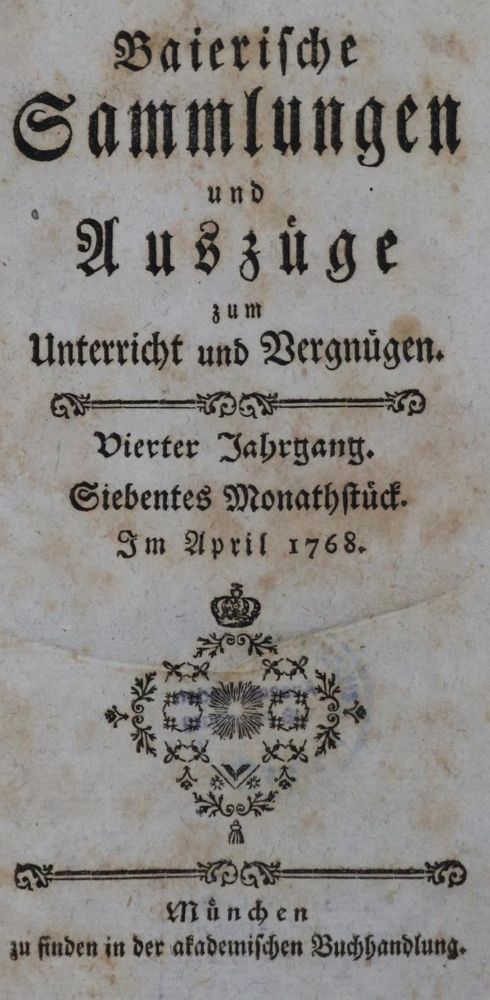Große Abbildung Nr.1: 130-609 Baierische Sammlungen: (Zeitschriften und Zeitungen)