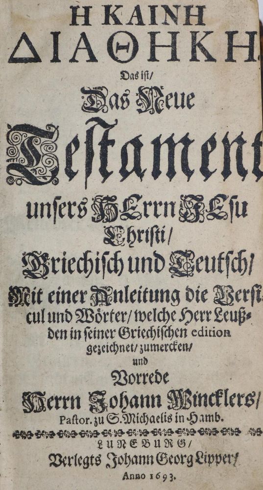 Große Abbildung Nr.1: 130-63 Biblia graece.: (Bibeln)