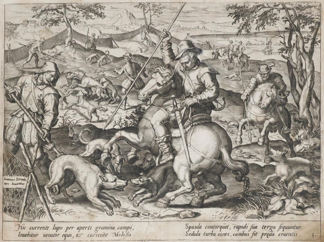 Große Abbildung Nr.5: 130-630 Stradanus,J. (d.i. J. van der Straet).: (Jagd)