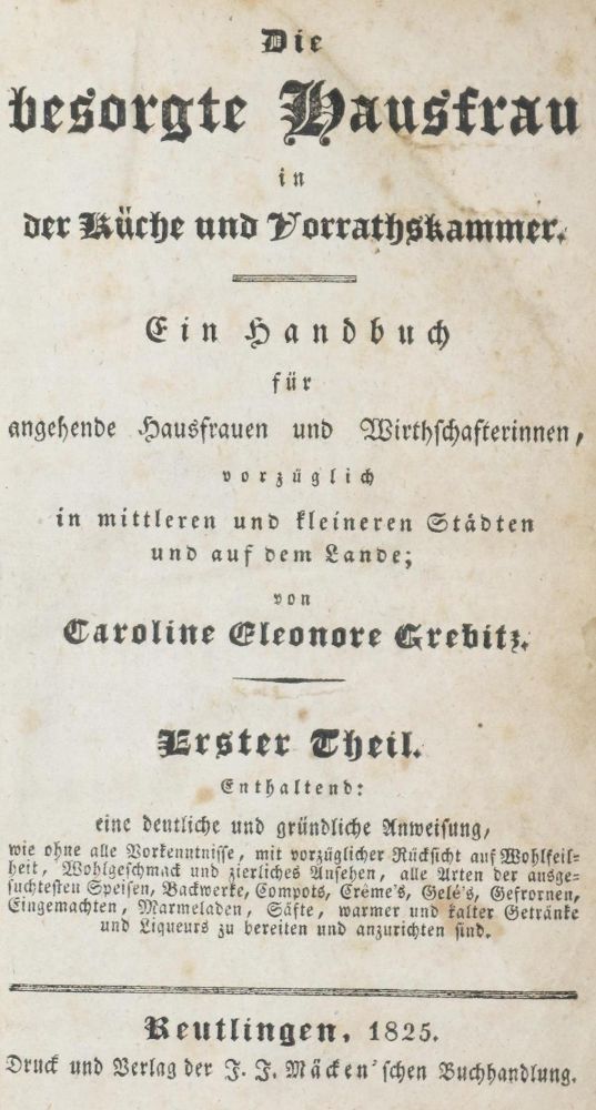 Große Abbildung Nr.1: 130-646 Grebitz,C.E.: (Küche und Haushalt, Kochbücher)