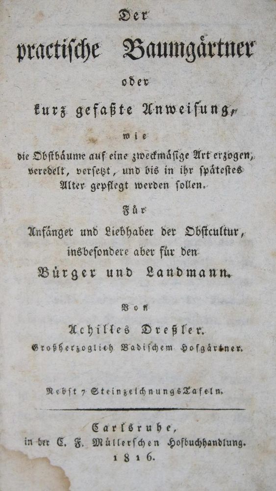 Große Abbildung Nr.1: 130-661 Dressler,A.: (Land- und Forstwirtschaft, Pomologie)