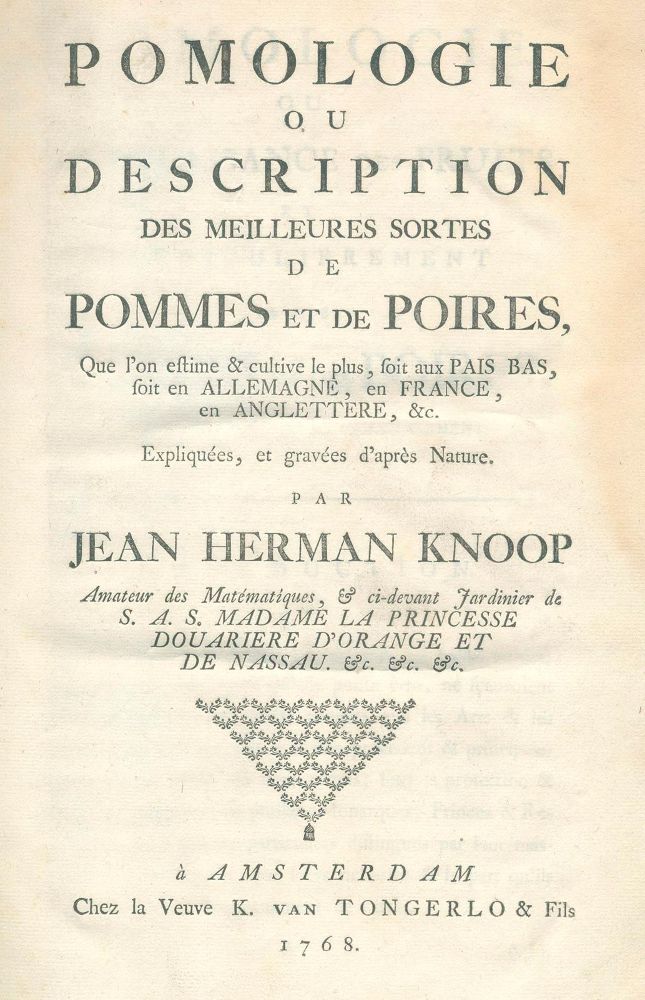 Große Abbildung Nr.1: 130-662 Knoop,J.H.: (Land- und Forstwirtschaft, Pomologie)