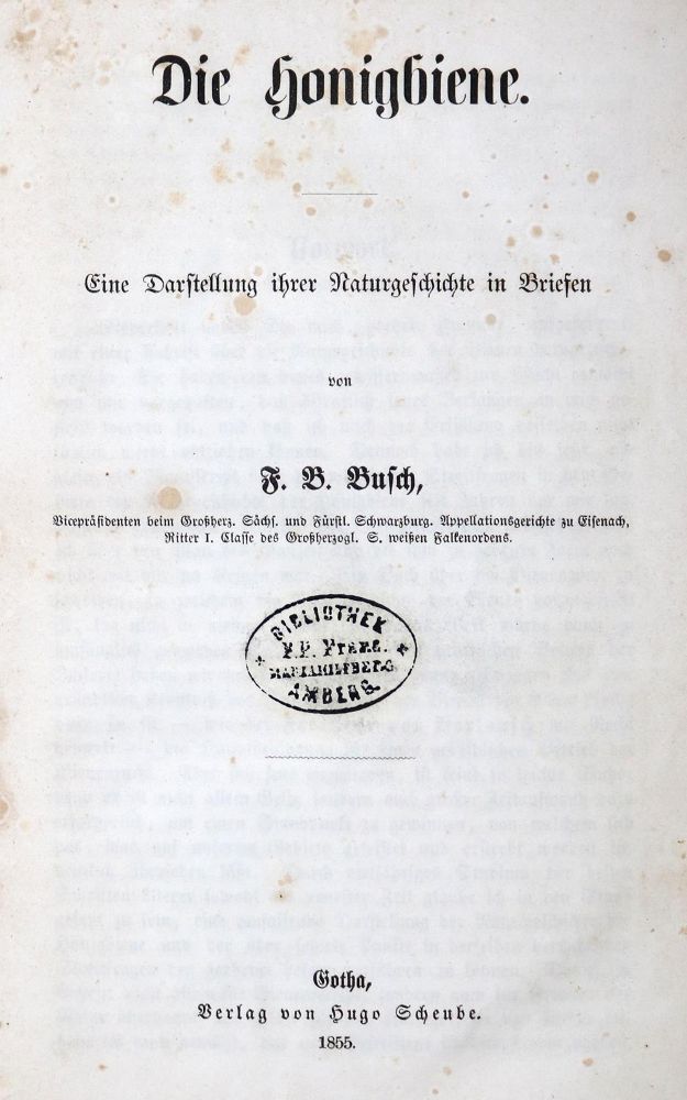 Große Abbildung Nr.1: 130-666 Busch,F.B.: (Land- und Forstwirtschaft, Tierhaltung, Imkerei)
