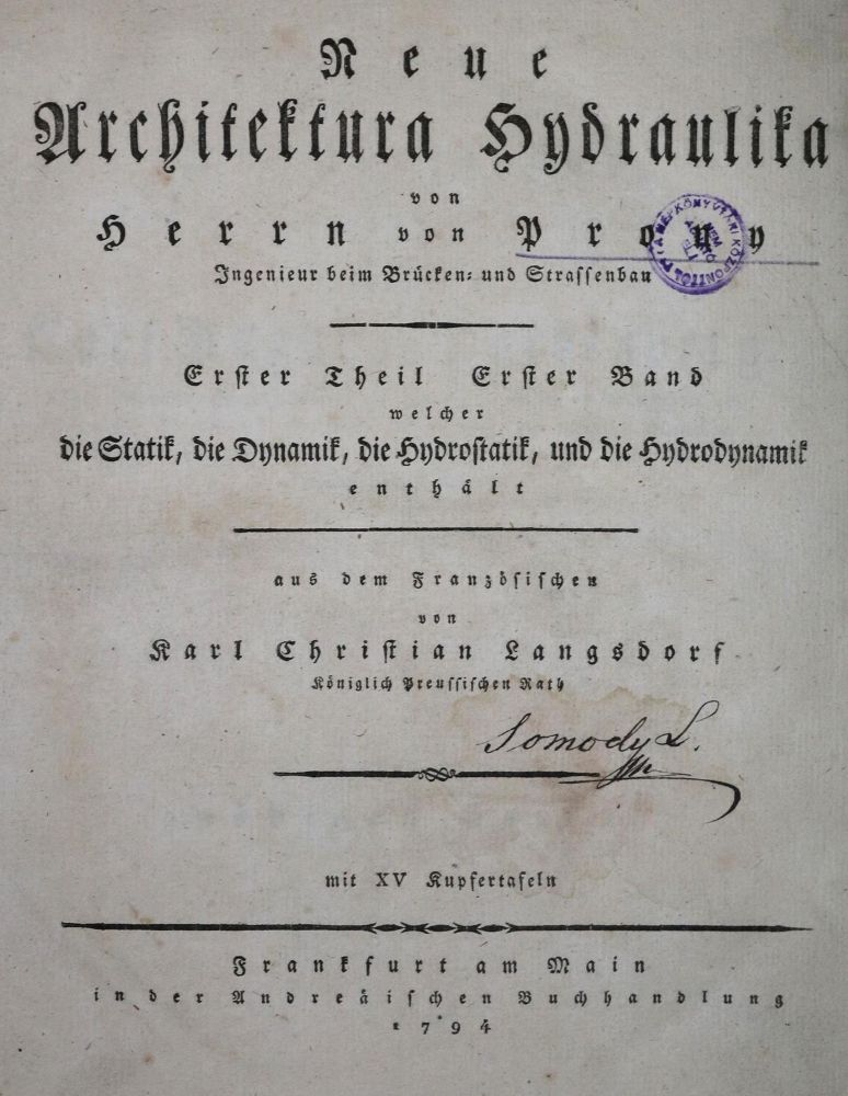 Große Abbildung Nr.1: 130-678 Prony,(G.C.F.M.R.)de.: (Architektur)