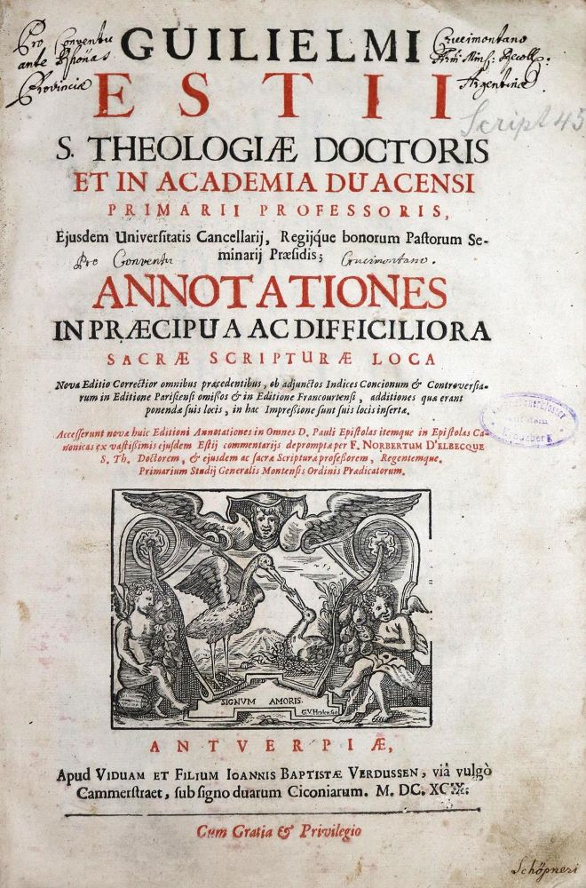 Große Abbildung Nr.1: 130-72 Estius,W.: (Bibeln)