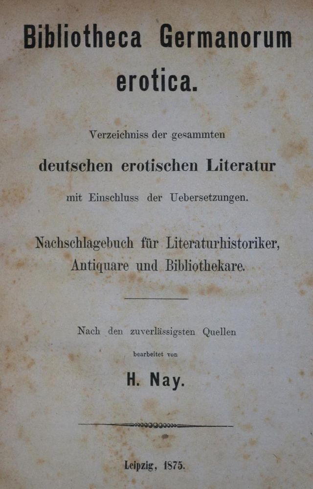 Große Abbildung Nr.1: 130-808 (Hayn,H. Pseud.:) H.Nay.: (Erotika - Galantes)