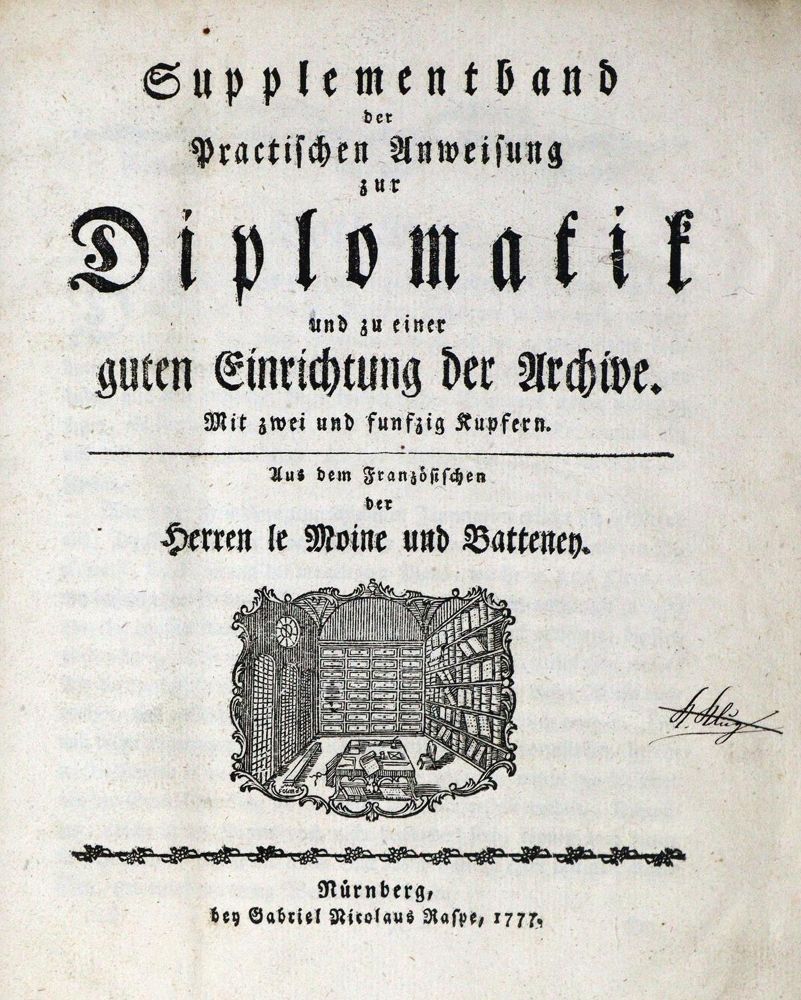 Große Abbildung Nr.1: 130-839 Le Moine,(P.C.) u. (M.)Batteney.: (Bibliographie und Buchwesen)