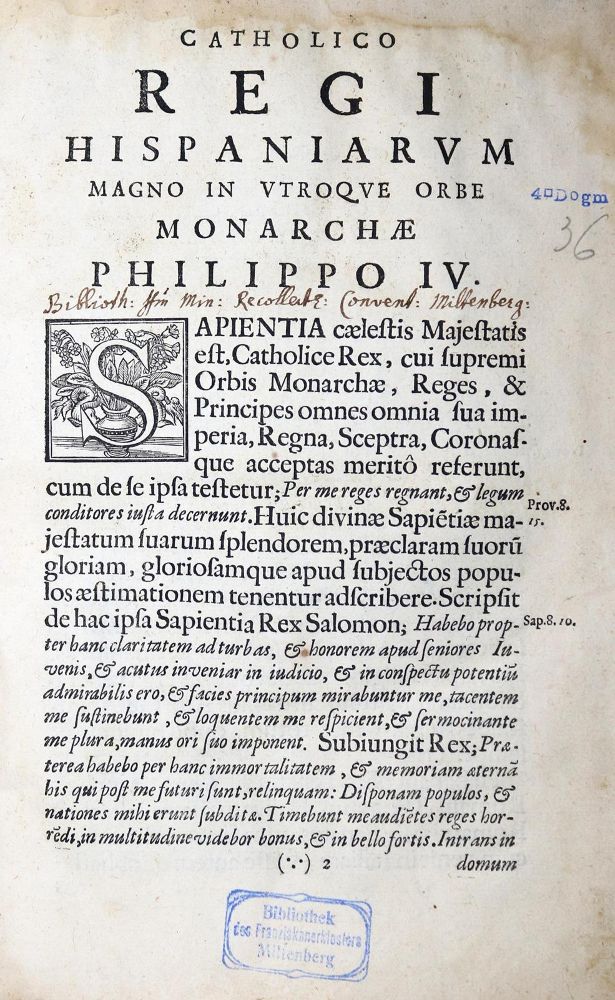 Große Abbildung Nr.1: 130-84 (Biverus, Petrus (d.i. Pedro de Bivero).: (Alte Drucke, Handschriften und Theologie)