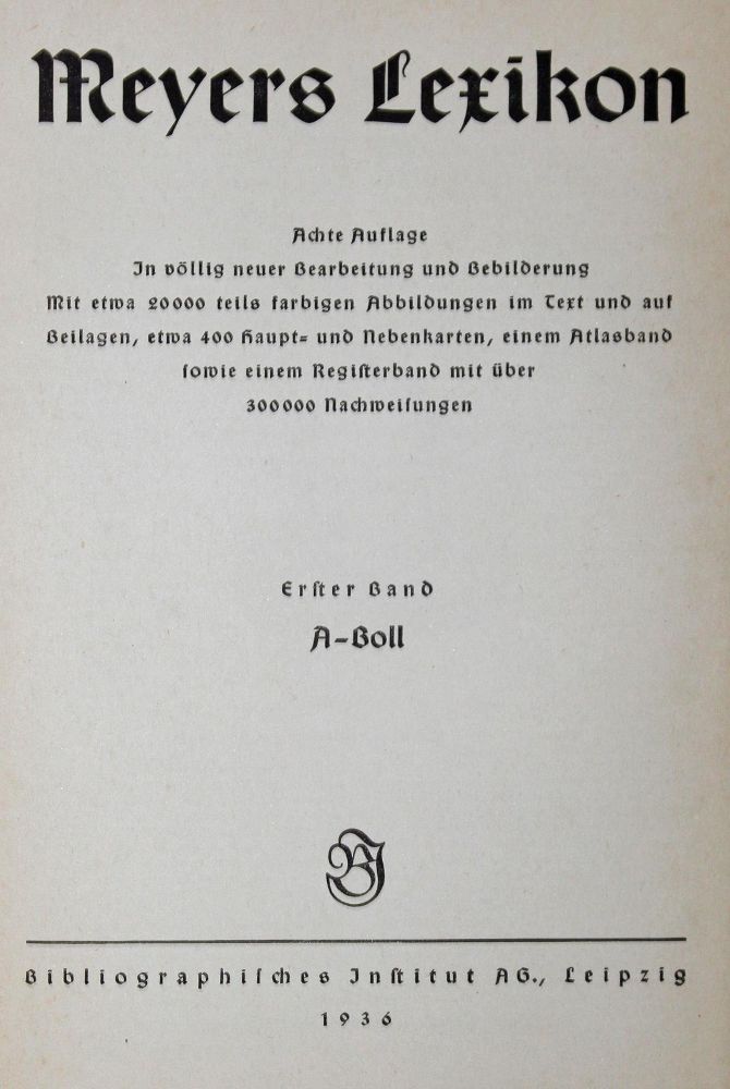 Große Abbildung Nr.1: 130-850 Meyers Lexikon.: (Lexika - Wörterbücher - Sprachwissenschaften)