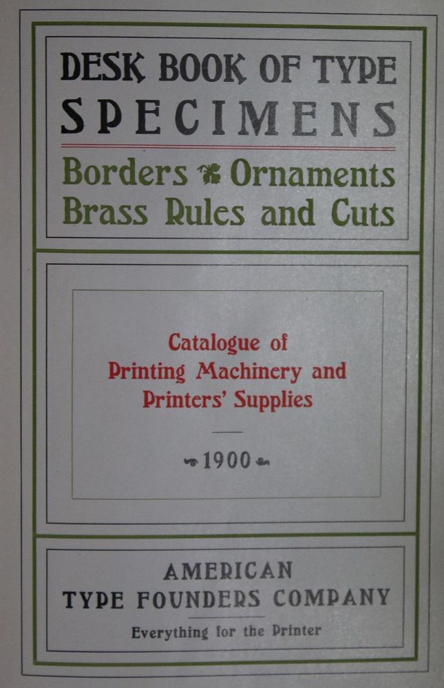 Große Abbildung Nr.1: 130-871 American Type Founders Co.: (Typographie und Kalligraphie)