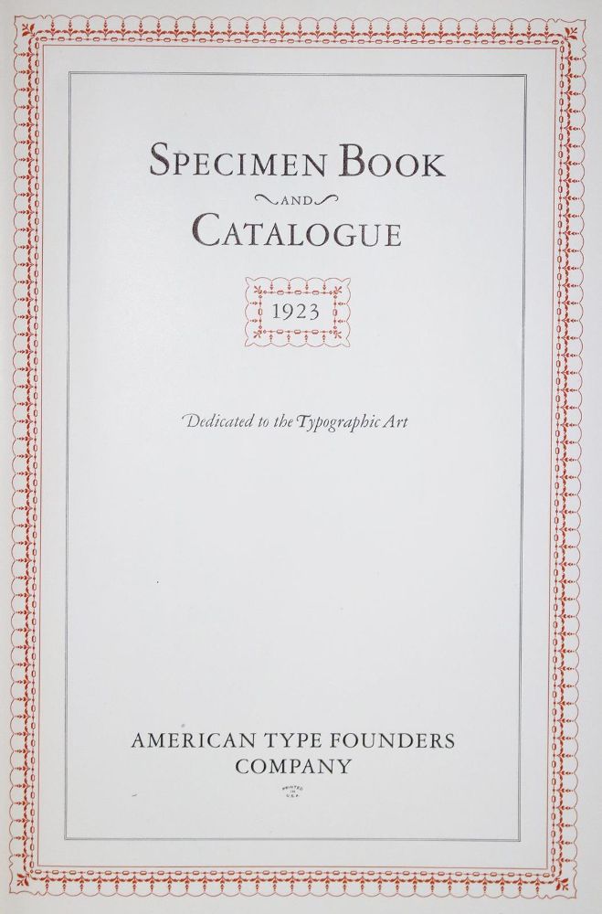 Große Abbildung Nr.1: 130-872 American Type Founders Co.: (Typographie und Kalligraphie)