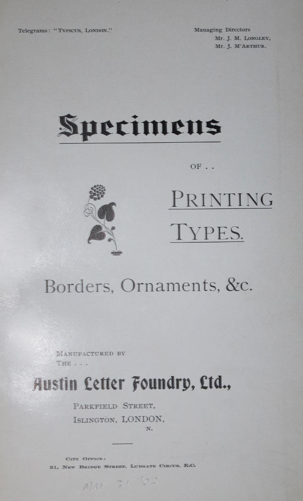 Große Abbildung Nr.1: 130-875 Barnhart Bros. & Spindler.: (Typographie und Kalligraphie)
