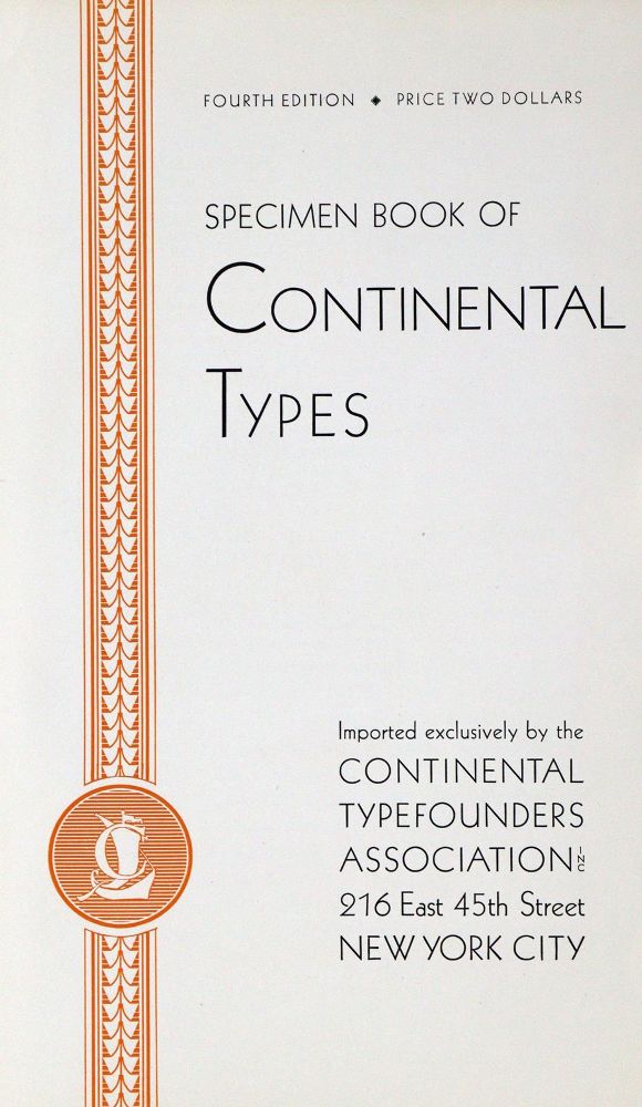 Große Abbildung Nr.1: 130-884 Continental Typefounders Association.: (Typographie und Kalligraphie)