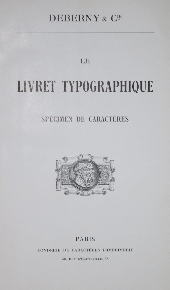 Große Abbildung Nr.1: 130-885 Deberny & Cie.: (Typographie und Kalligraphie)