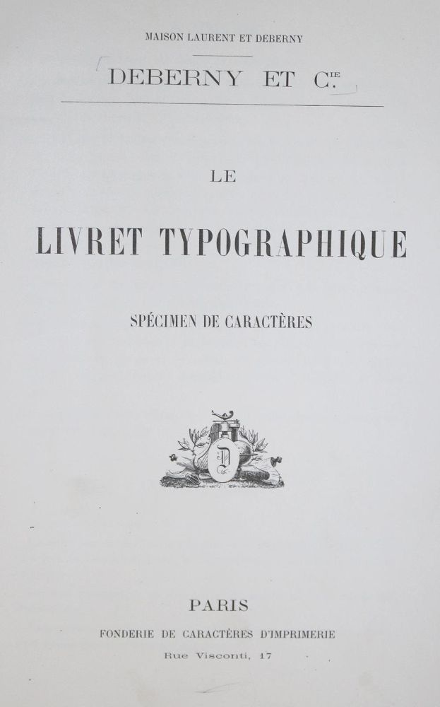Große Abbildung Nr.1: 130-886 Deberny et Cie.: (Typographie und Kalligraphie)